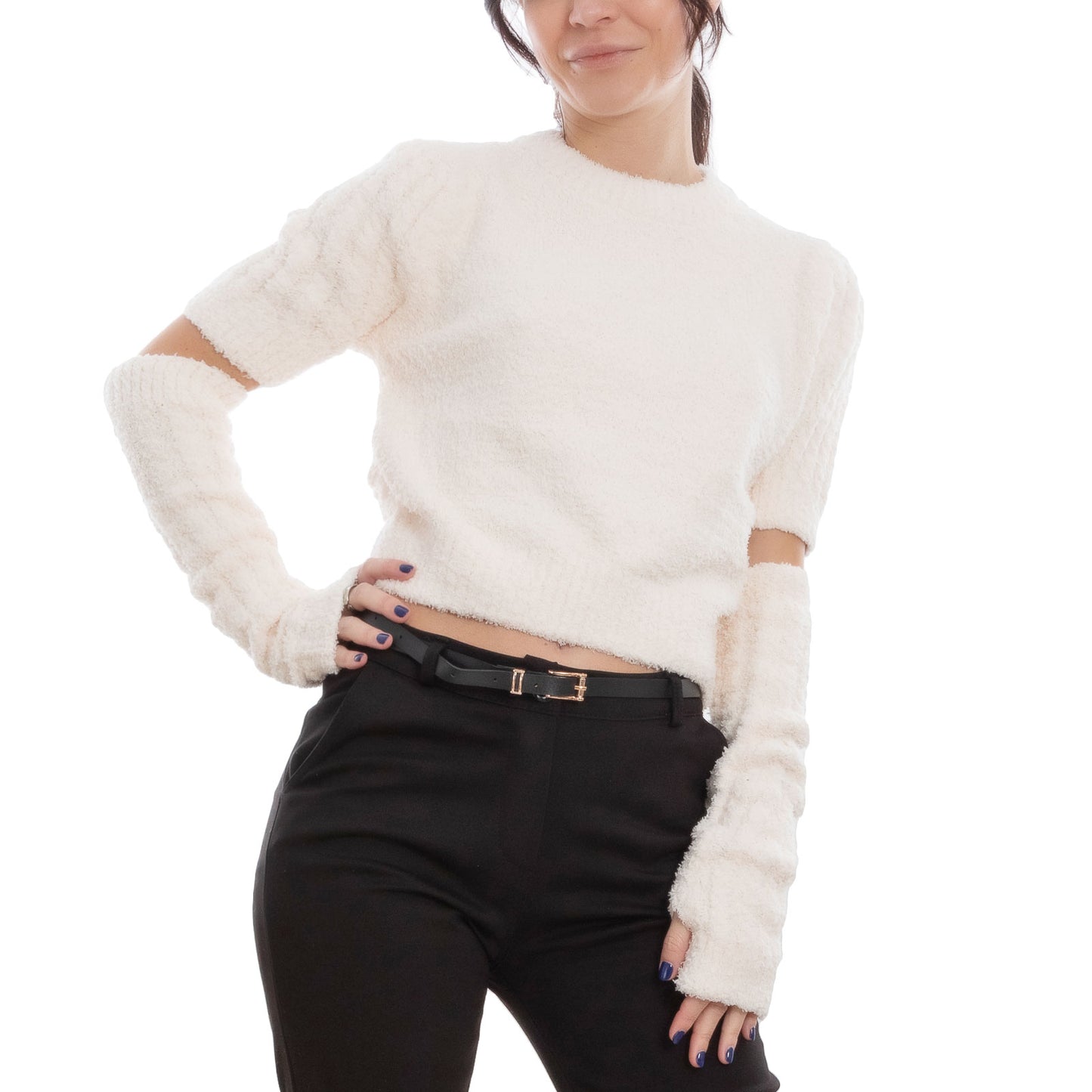 immagine-22-toocool-maglione-donna-corto-maniche-staccate-guanti-mbo12545