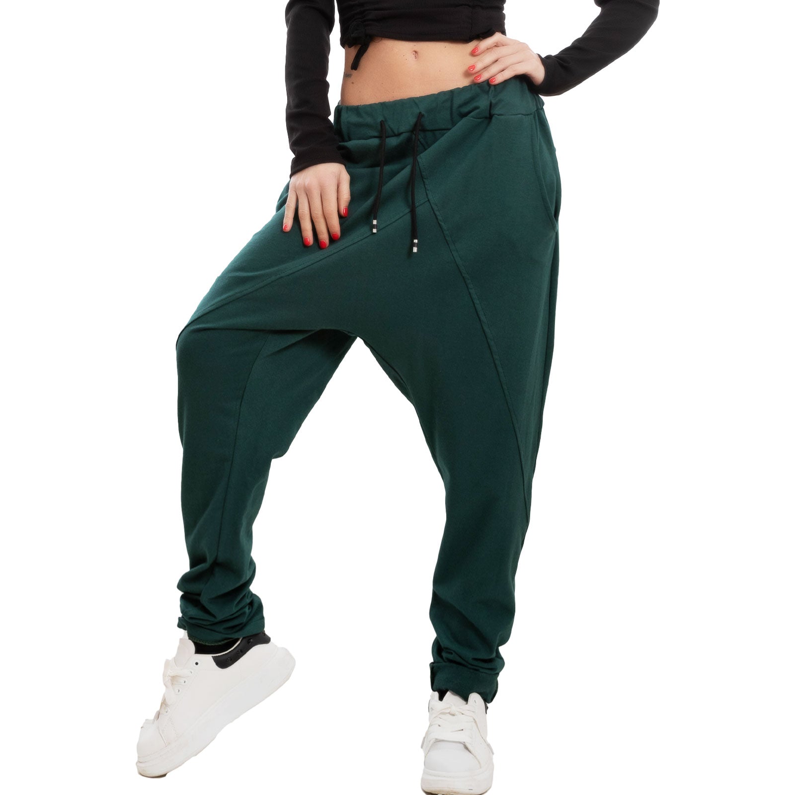 Pantagonna Donna Estiva Pantaloni Harem Donna In Viscosa Cavallo