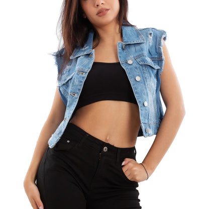 immagine-3-toocool-gilet-jeans-giacca-denim-corta-smanicata-sl271