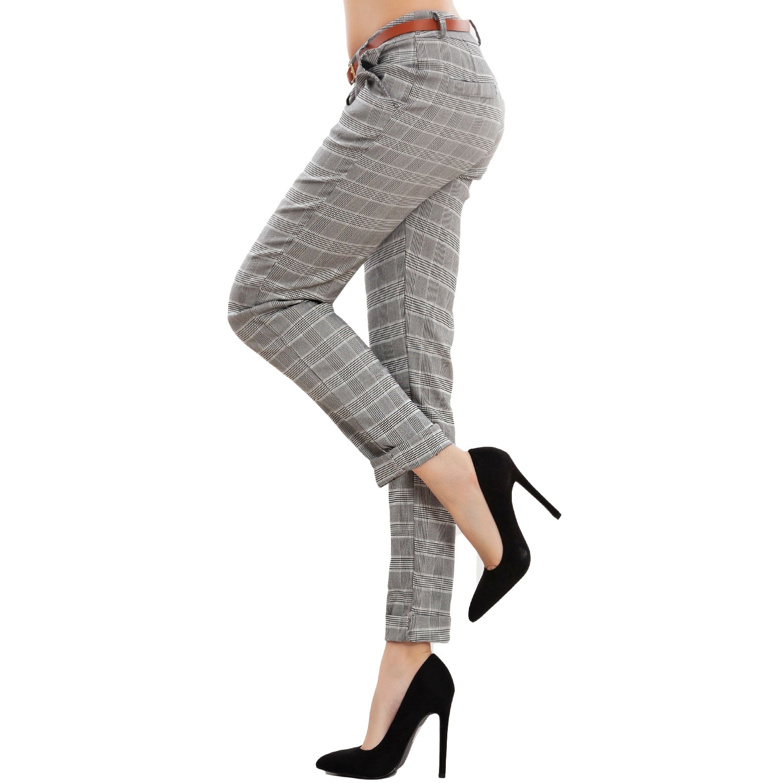 Pantaloni donna quadri online