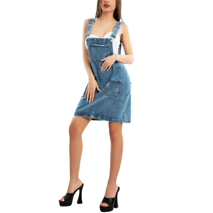immagine-3-toocool-salopette-donna-mini-gonna-jeans-overall-denim-vi-6688