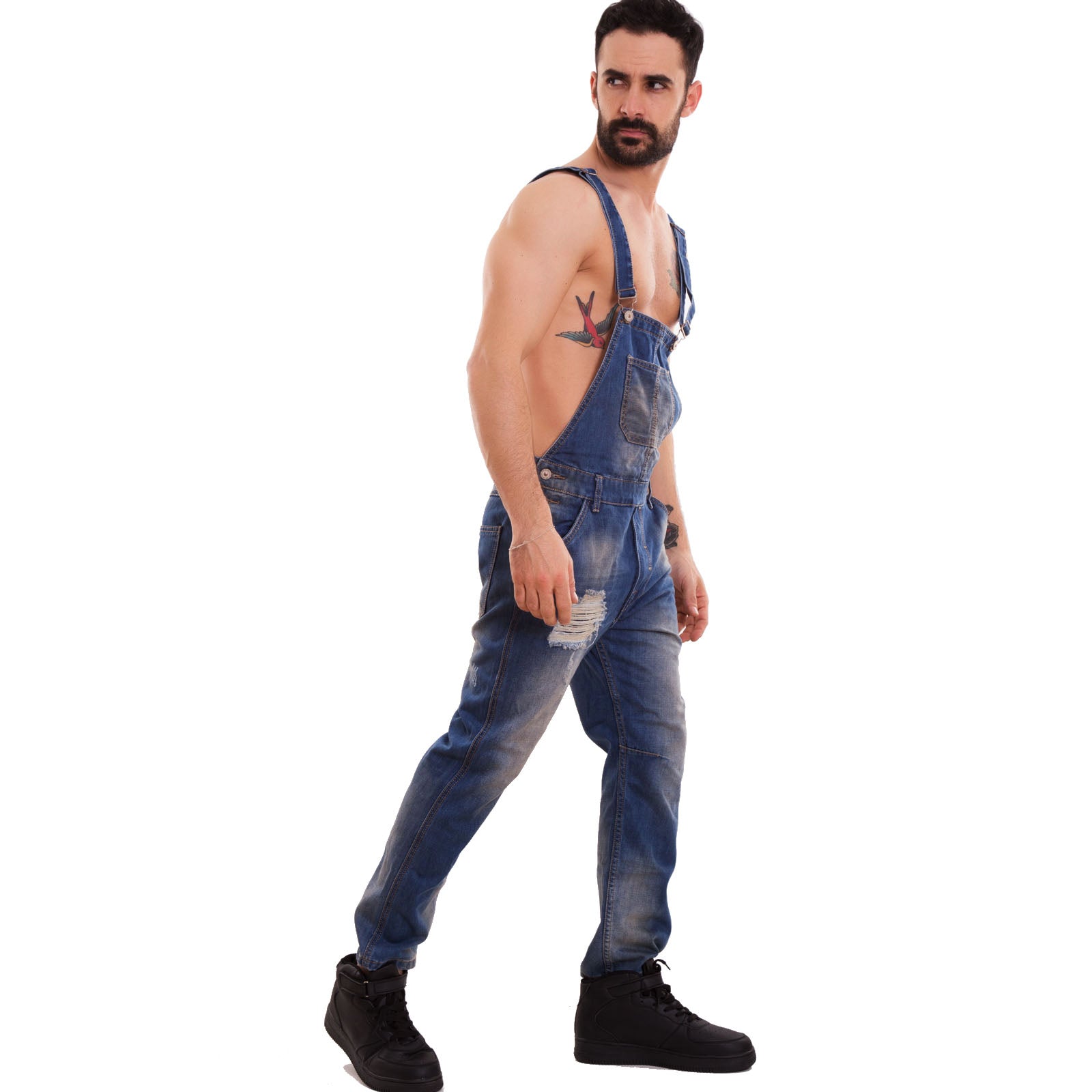 Salopette uomo jeans overall L212