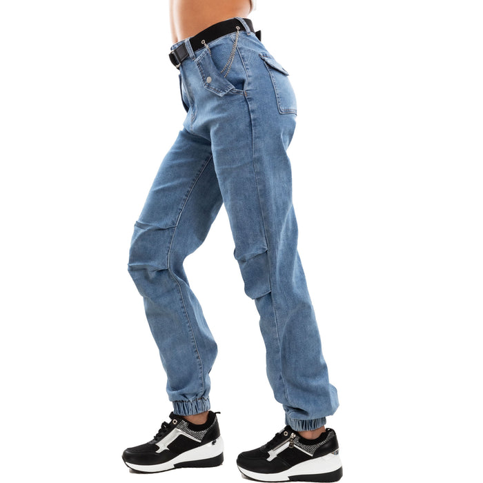 immagine-4-toocool-jeans-cargo-baggy-denim-pantaloni-catena-wh-8116
