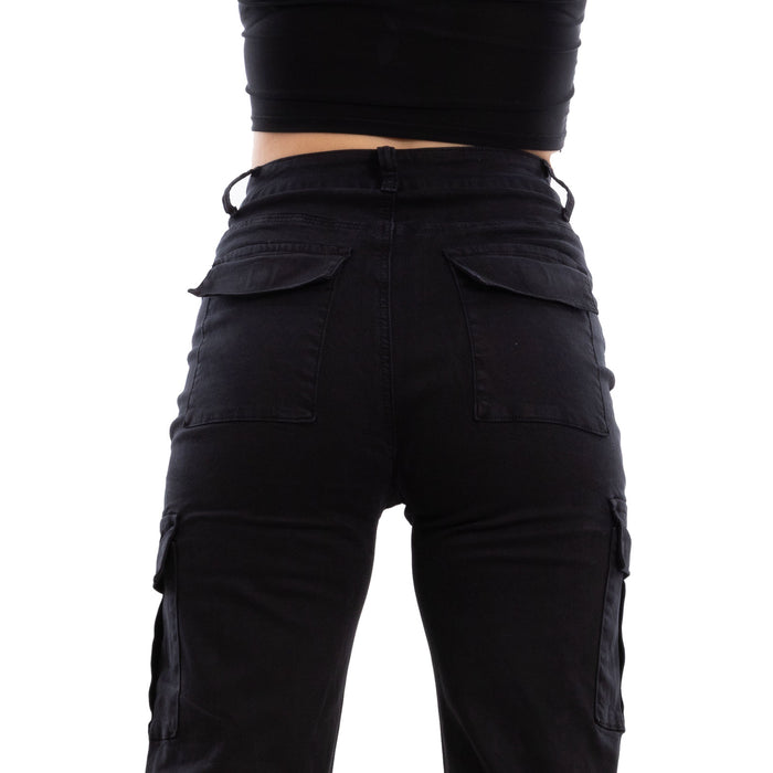 immagine-4-toocool-jeans-donna-pantaloni-vita-alta-cargo-wh15