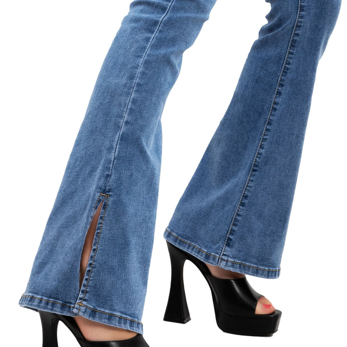 immagine-4-toocool-jeans-donna-pantaloni-vita-alta-spacco-alla-caviglia-dt8029