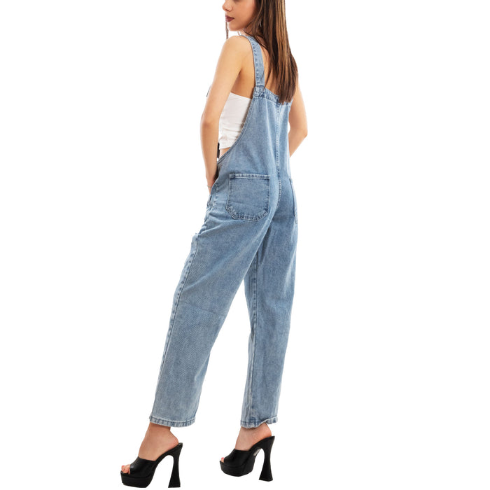 immagine-4-toocool-salopette-jeans-donna-overall-denim-oversize-pantaloni-palazzo-toocool