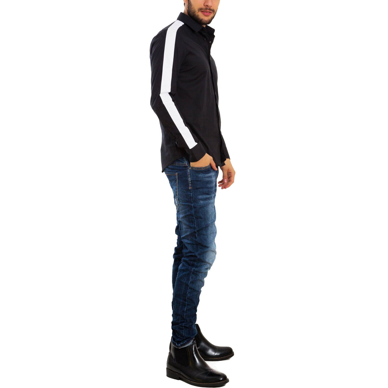 immagine-5-toocool-camicia-uomo-bicolore-elegante-cg-3030