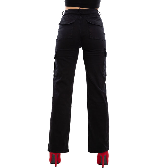 immagine-5-toocool-jeans-donna-pantaloni-vita-alta-cargo-wh15