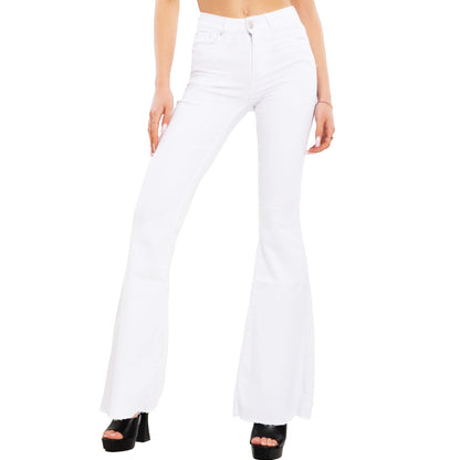 Pantaloni Donna Toocool A Zampa Di Elefante - Vita Alta, Elasticizzati, Modello AS-531 - Foto 10