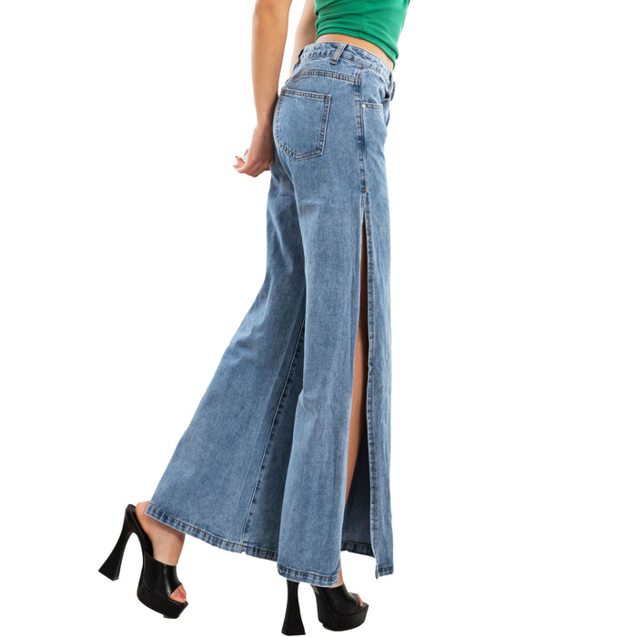 immagine-5-toocool-jeans-donna-spacchi-laterali-campana-zampa-flare-dt639