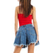 immagine-5-toocool-minigonna-donna-gonna-corta-jeans-sfrangiata-vi-17137