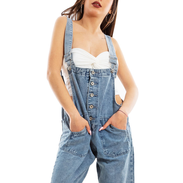 immagine-5-toocool-salopette-jeans-donna-overall-denim-oversize-pantaloni-palazzo-toocool
