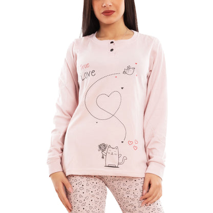 immagine-6-toocool-pigiama-donna-felpato-gatto-ct1022