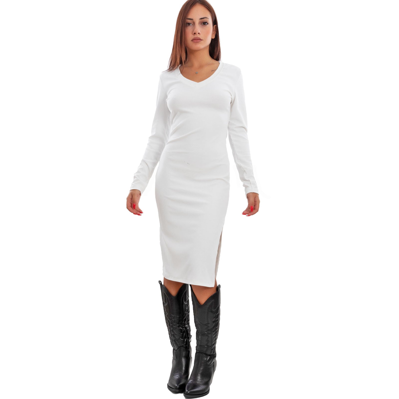 immagine-6-toocool-vestito-donna-abito-a-costine-longuette-vi-3570
