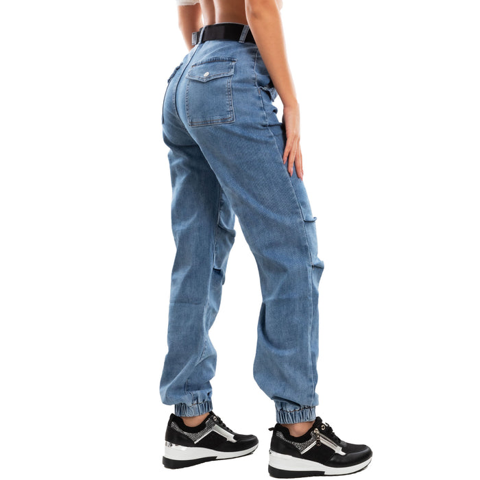 immagine-7-toocool-jeans-cargo-baggy-denim-pantaloni-catena-wh-8116