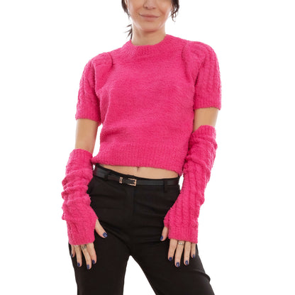 immagine-8-toocool-maglione-donna-corto-maniche-staccate-guanti-mbo12545
