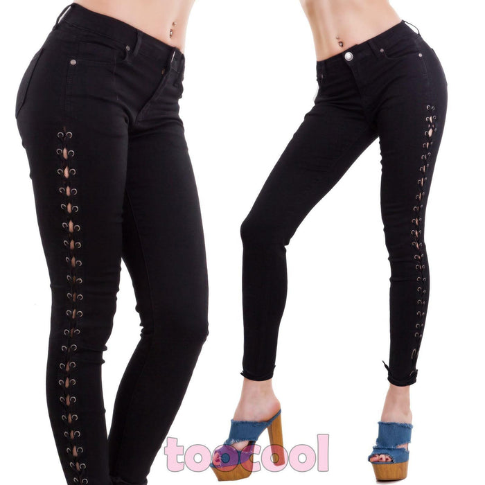 immagine-8-toocool-pantaloni-donna-jeans-stringati-k17316