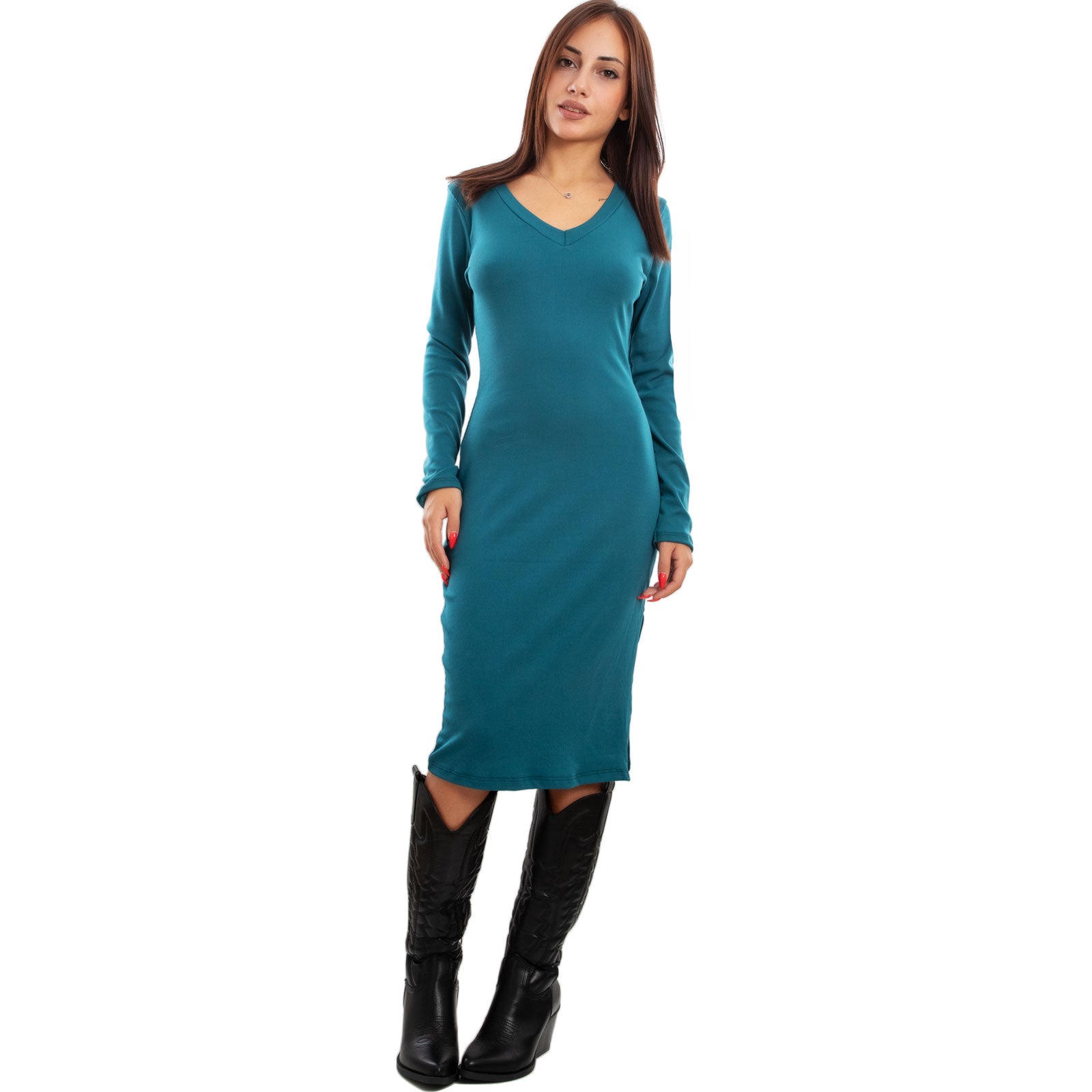 immagine-9-toocool-vestito-donna-abito-a-costine-longuette-vi-3570